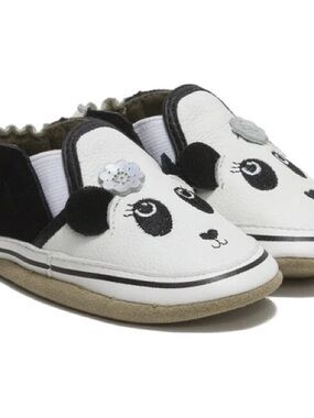 ROBEEZ PATTY SOFT SOLES, BLACK/WHITE - 6-12 MONTHS